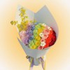 Rainbow Reverie Rose Bouquet with pink, lavender, yellow, peach, and red roses